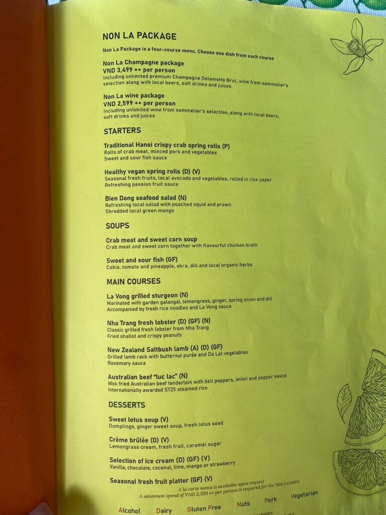 Citronのメニュー