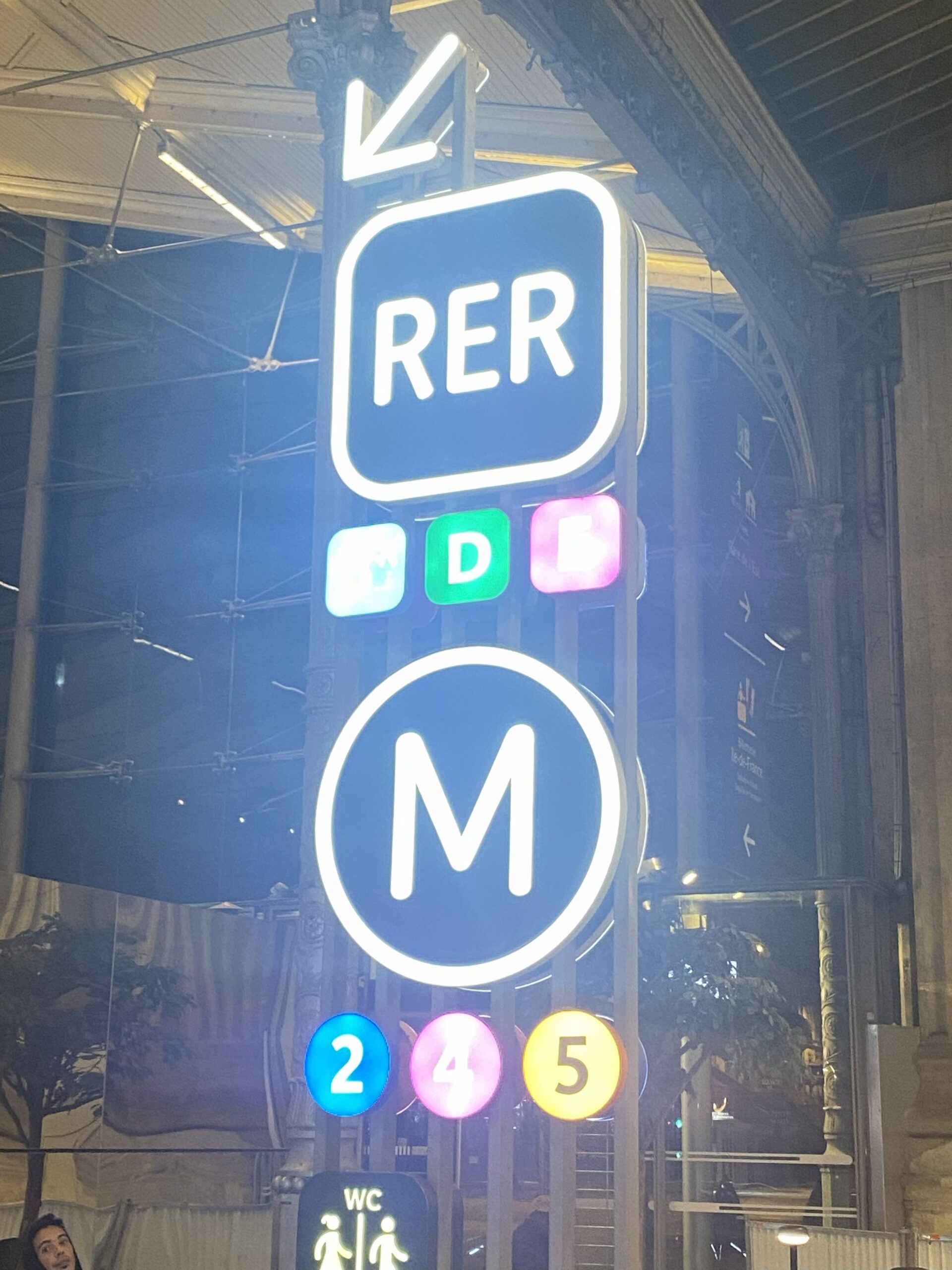 パリ北駅の案内表示