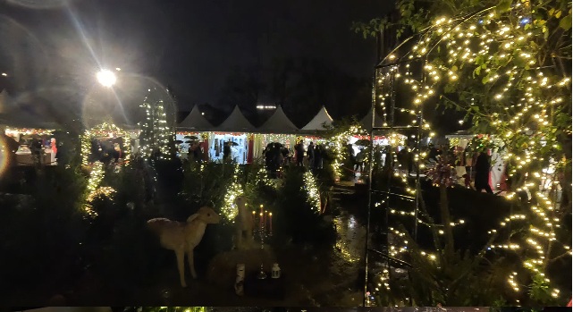 ノートルダム大聖堂付近のクリスマスマーケット