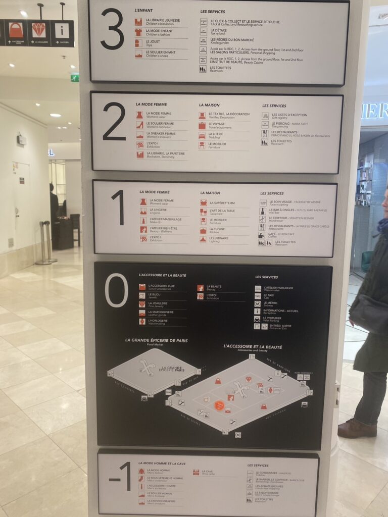 ボン・マルシェのフロアガイド