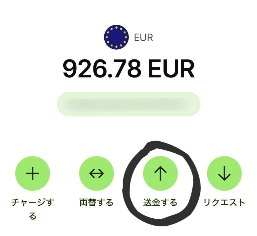 Wiseの口座管理画面