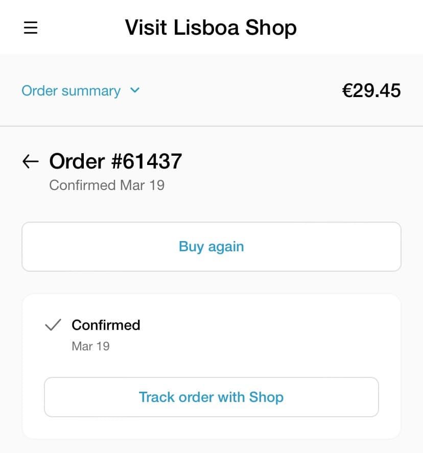 リスボアカード購入確認画面